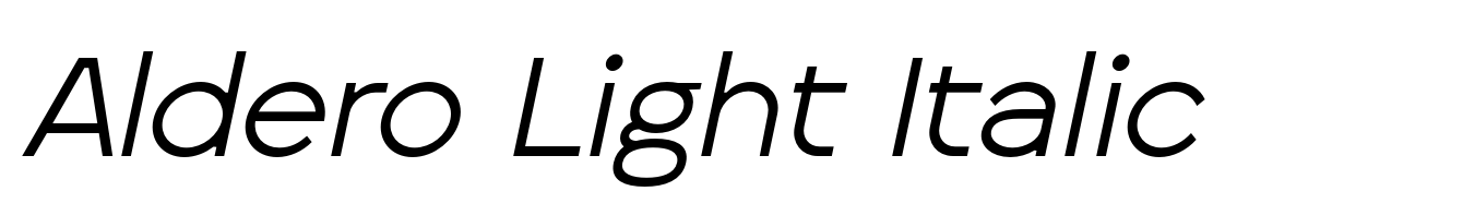 Aldero Light Italic